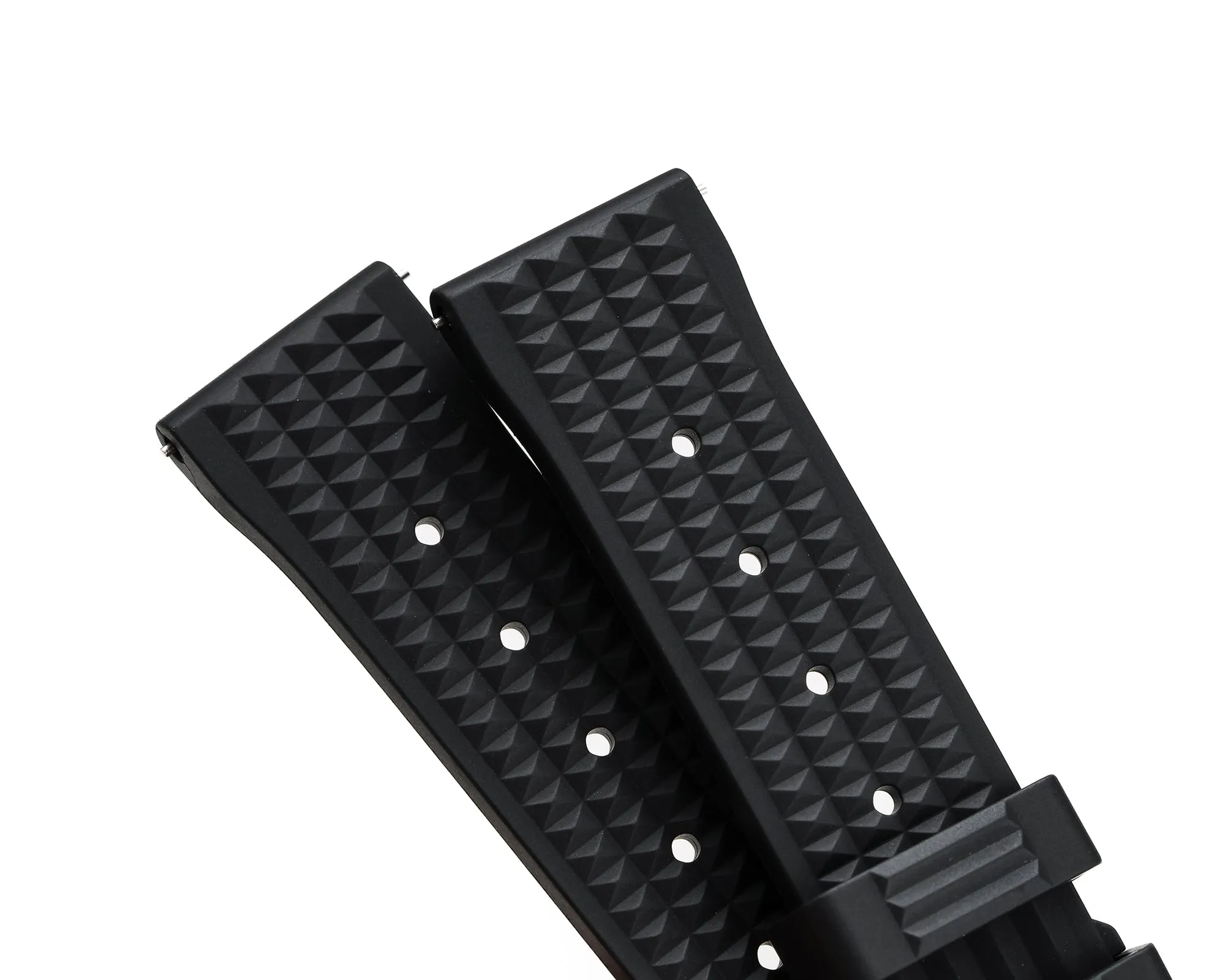 20mm 22mm Quick Release Waffle Style FKM Rubber Watch Strap