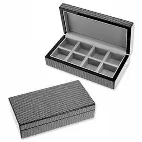 8 Pair Wooden Carbon Fibre Look Storage Box