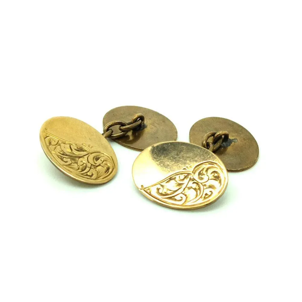 Antique Victorian Gold Front Cufflinks