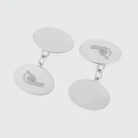 Bellevue Sterling Silver Footprint Cufflinks