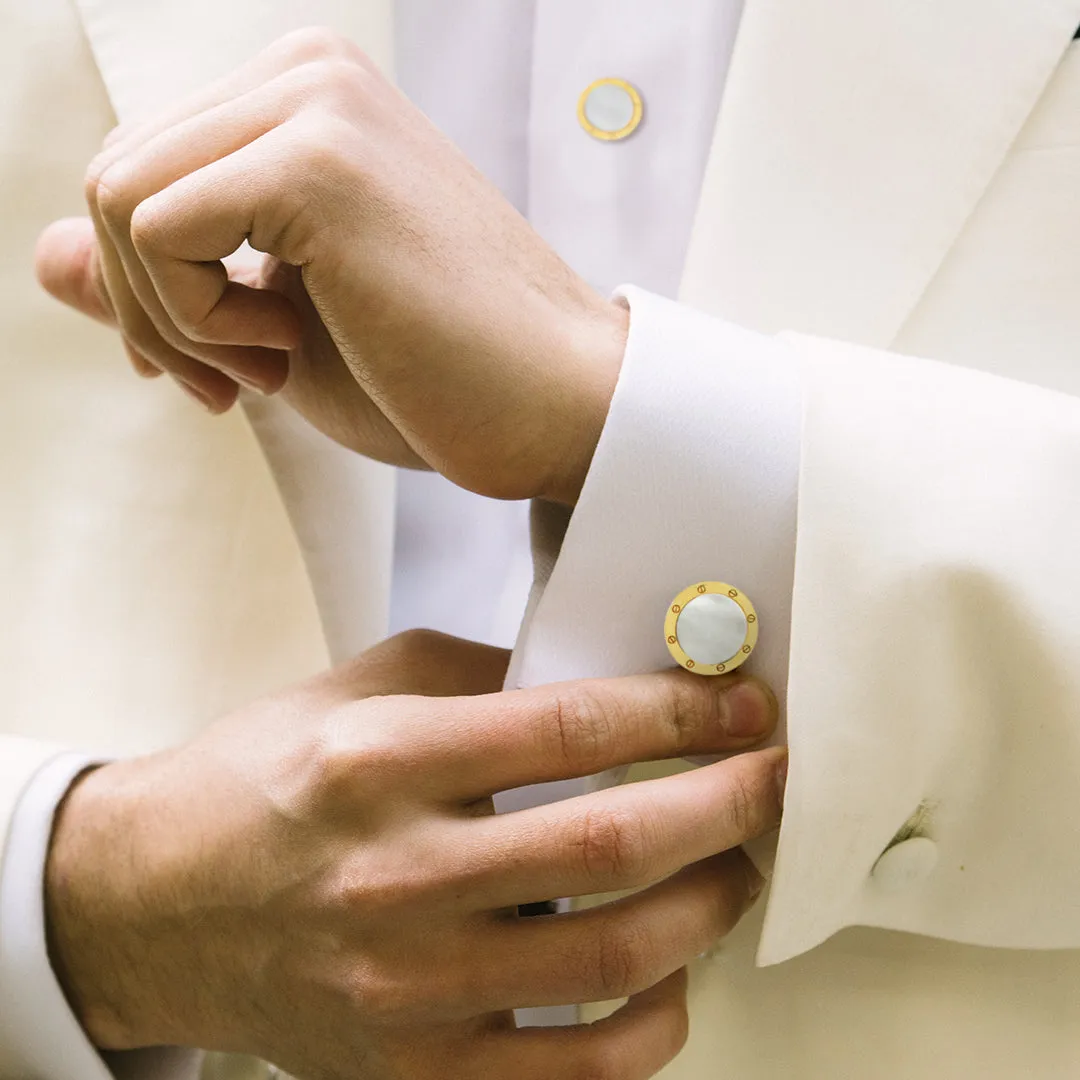 BLACK ONYX 18Karat Gold Cufflinks & Studs