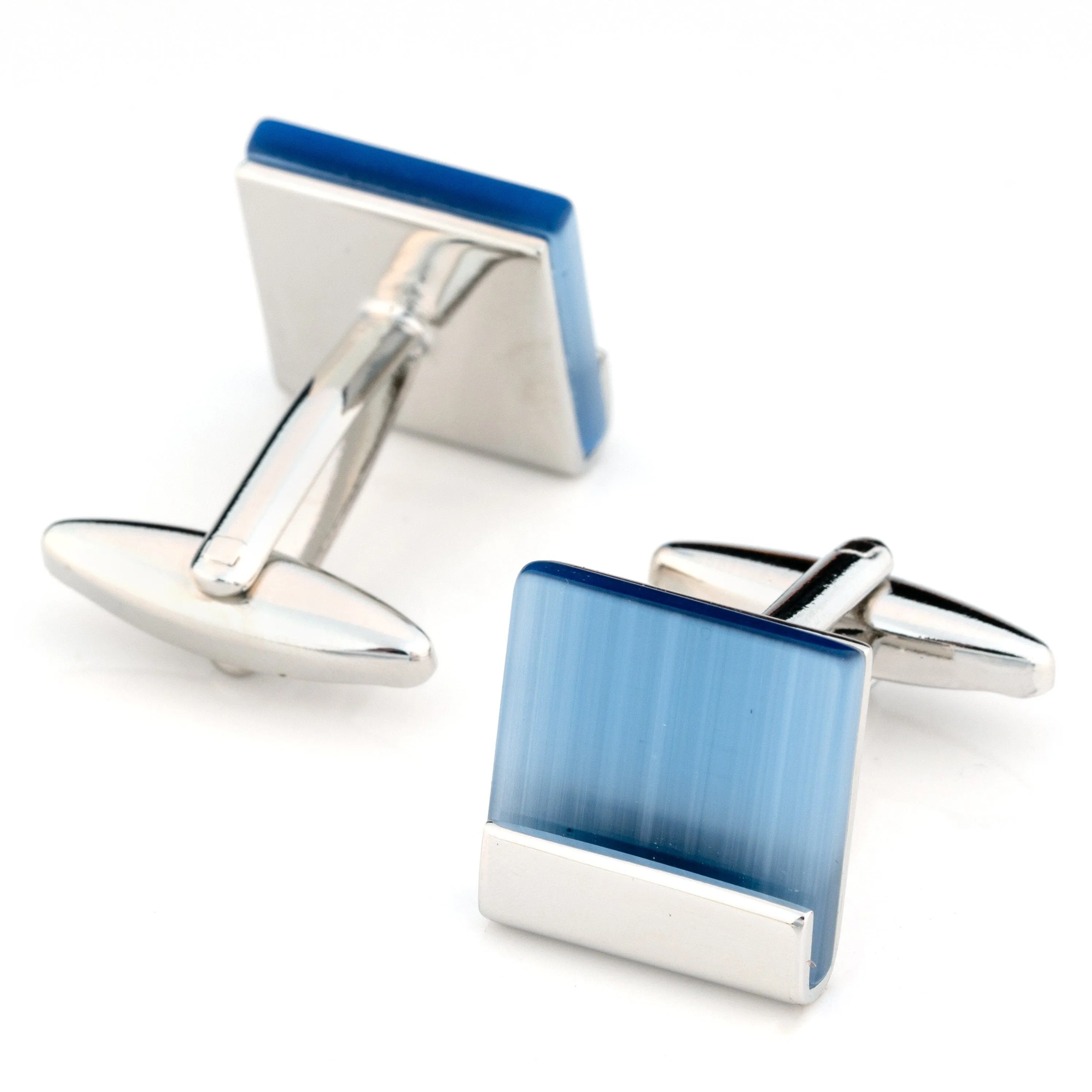 Blue Ice Cateye Cufflinks