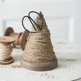 Charming Spindle Twine Holder & Handy Scissors Set