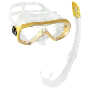 Cressi Adult Onda and Mexico Wide View Comfortable Snorkel Combo