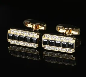 CRYSTAL GOLD CUFFLINKS