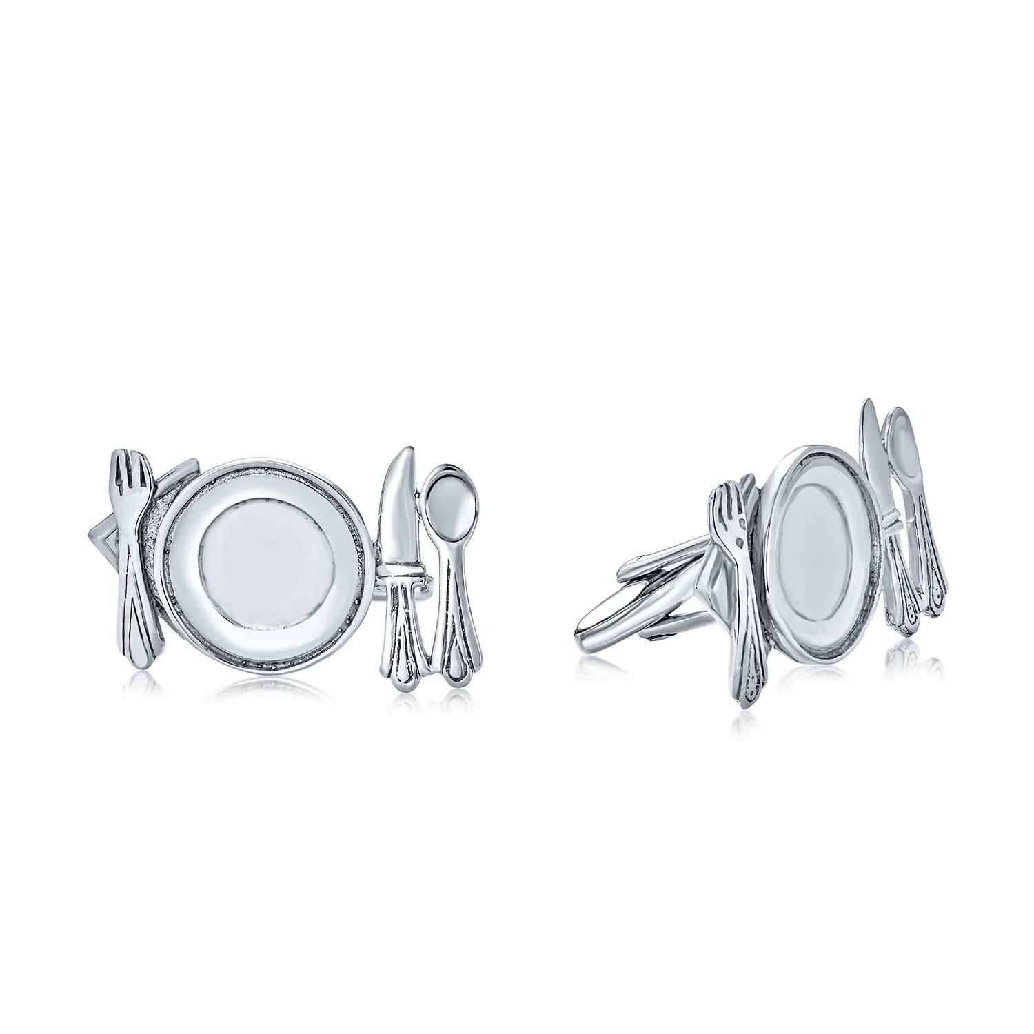 Culinary Gourmet Chef Cook Restaurant Owner Cufflinks Sterling Silver