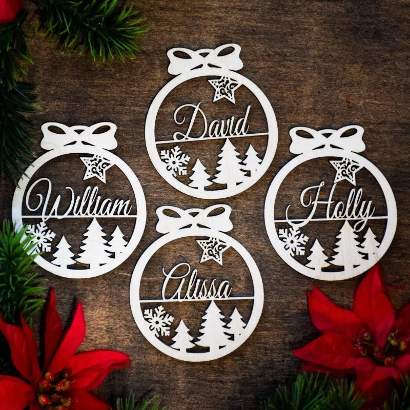 Custom Family And Pet Name Ornament