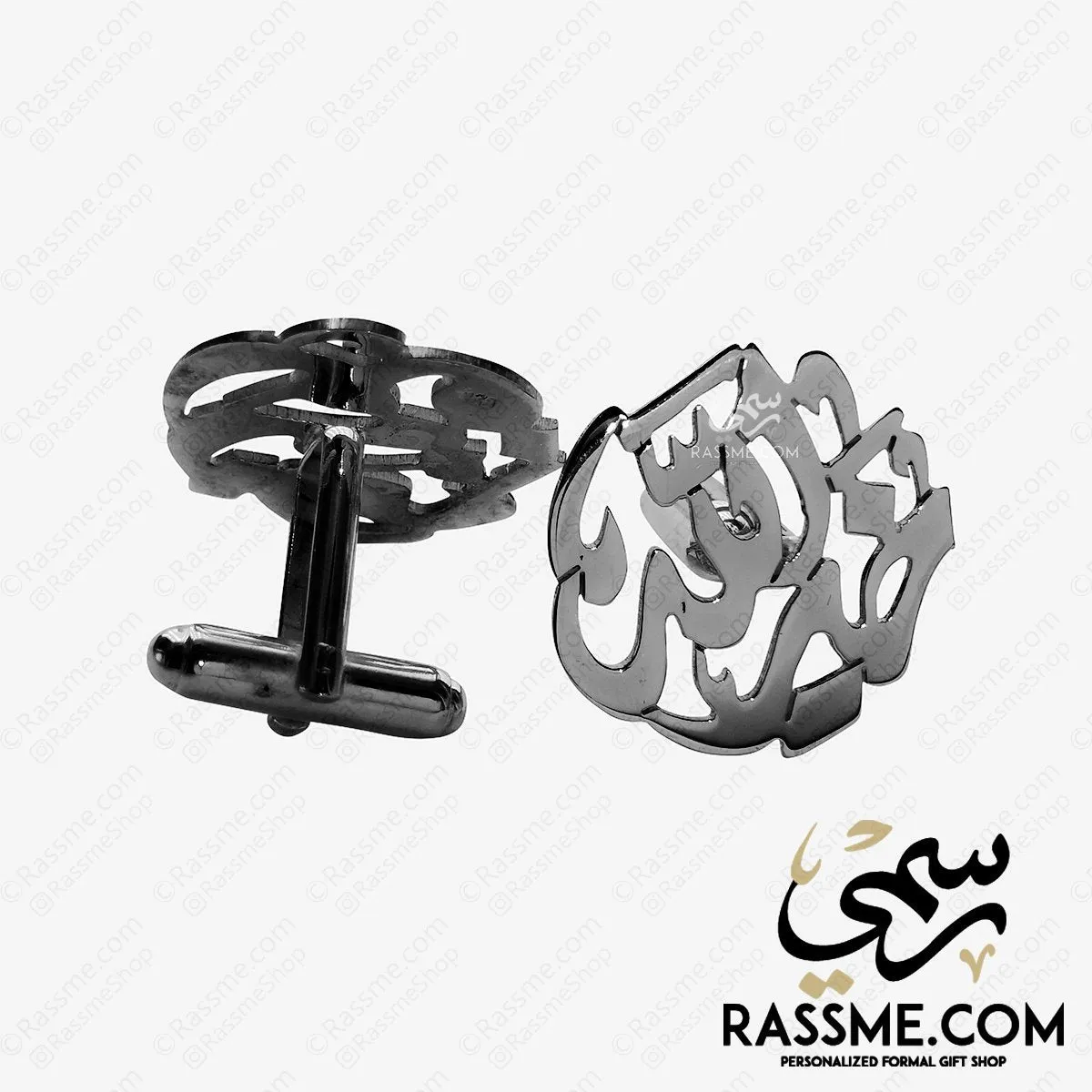 Custom Name Cufflinks Silver 925 كبك فضة تفصيل اسم