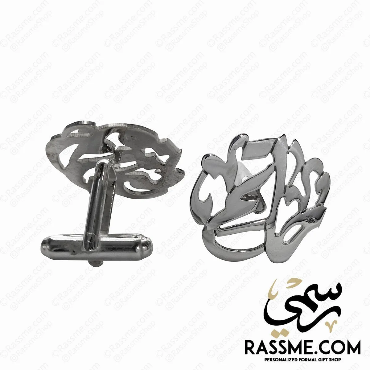 Custom Name Cufflinks Silver 925 كبك فضة تفصيل اسم