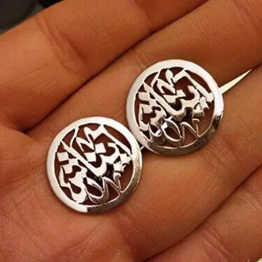 Custom Name Cufflinks Silver 925 كبك فضة تفصيل اسم