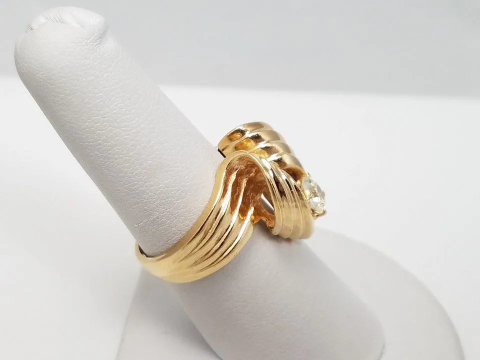 Distinct Natural Diamond 14k Yellow Gold Custom Ring