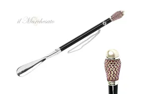 Exquisite shoehorn - Fuchsia crystals shoehorn