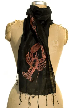 Fancy Lobster Bib Silk Scarf