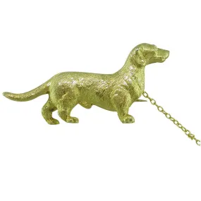 Gold Dog Brooch