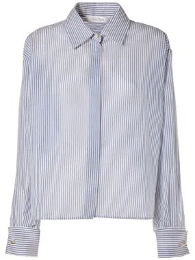 Max Mara   Vertigo striped cotton &amp; silk shirt 