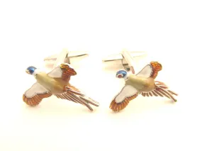 Novelty Cuff Links - Flying Pheasants