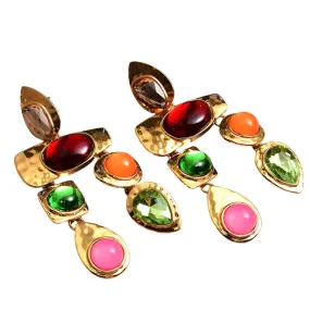 TEEK - Mixed Gem Colorful Earrings